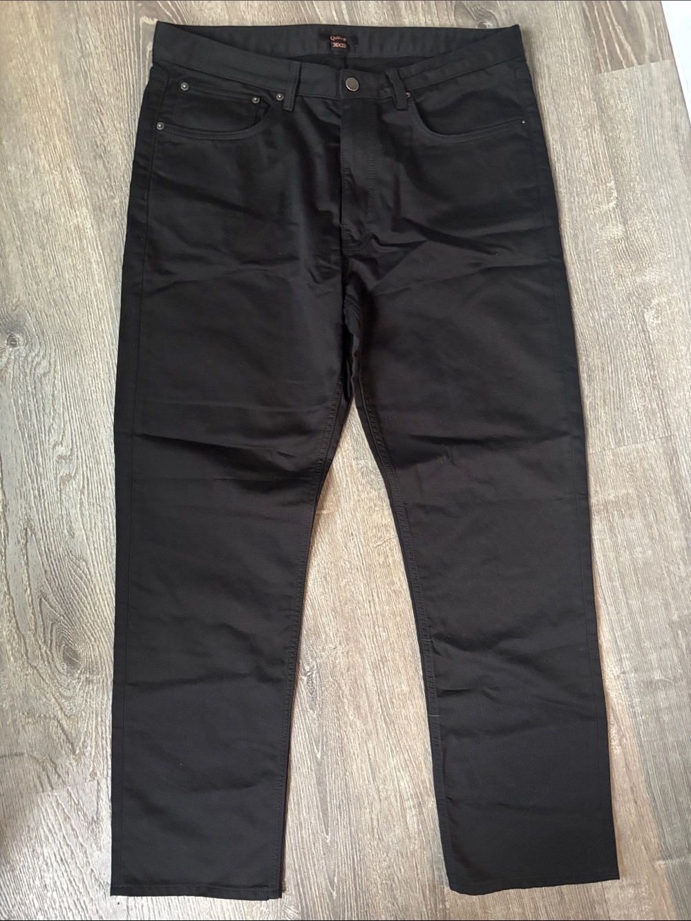 Quince Men's Comfort Stretch Traveler Pants Straight Leg Black 36x32